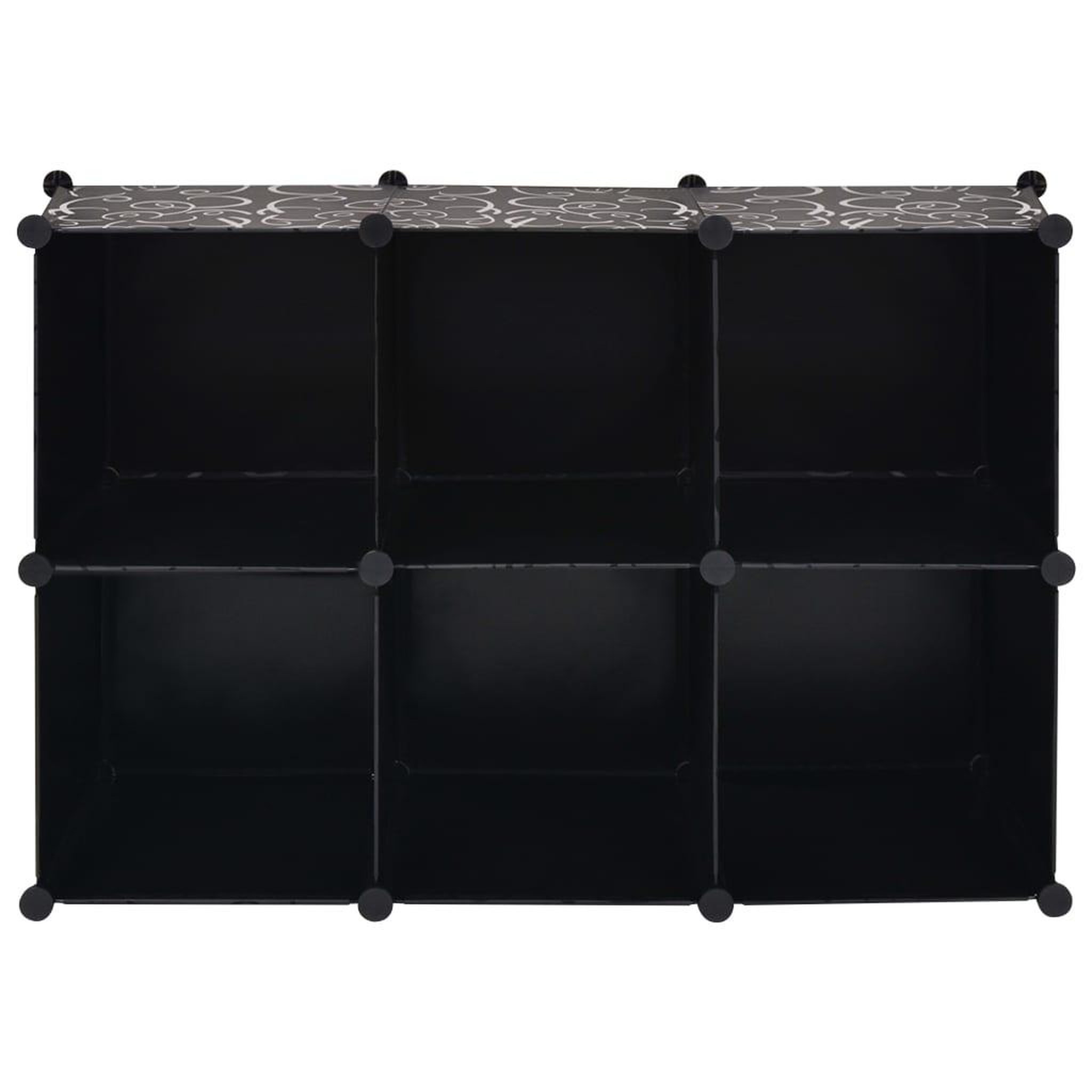 Voir la diapositive 5 : VIDAXL Organisateur de rangement cube avec 6 compartiments Noir