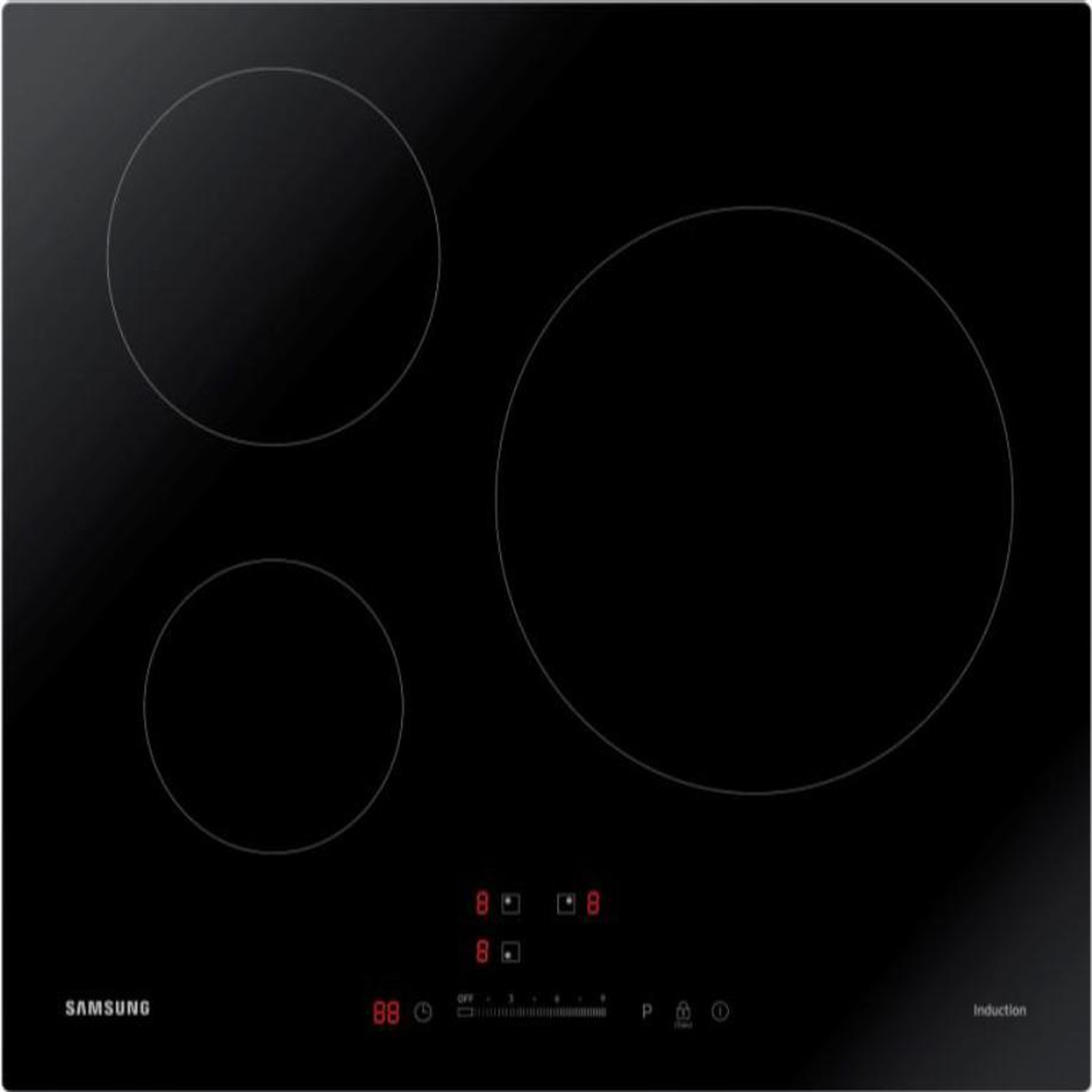 Samsung Table de cuisson à induction 60cm 3 feux 7200w noir - NZ63M3707AK