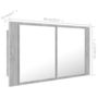 Voir la diapositive 6 : VIDAXL Armoire de salle de bain a miroir LED Gris beton Acrylique