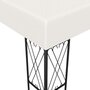 VIDAXL Tonnelle avec guirlande lumineuse a LED 3x3 m Creme Tissu