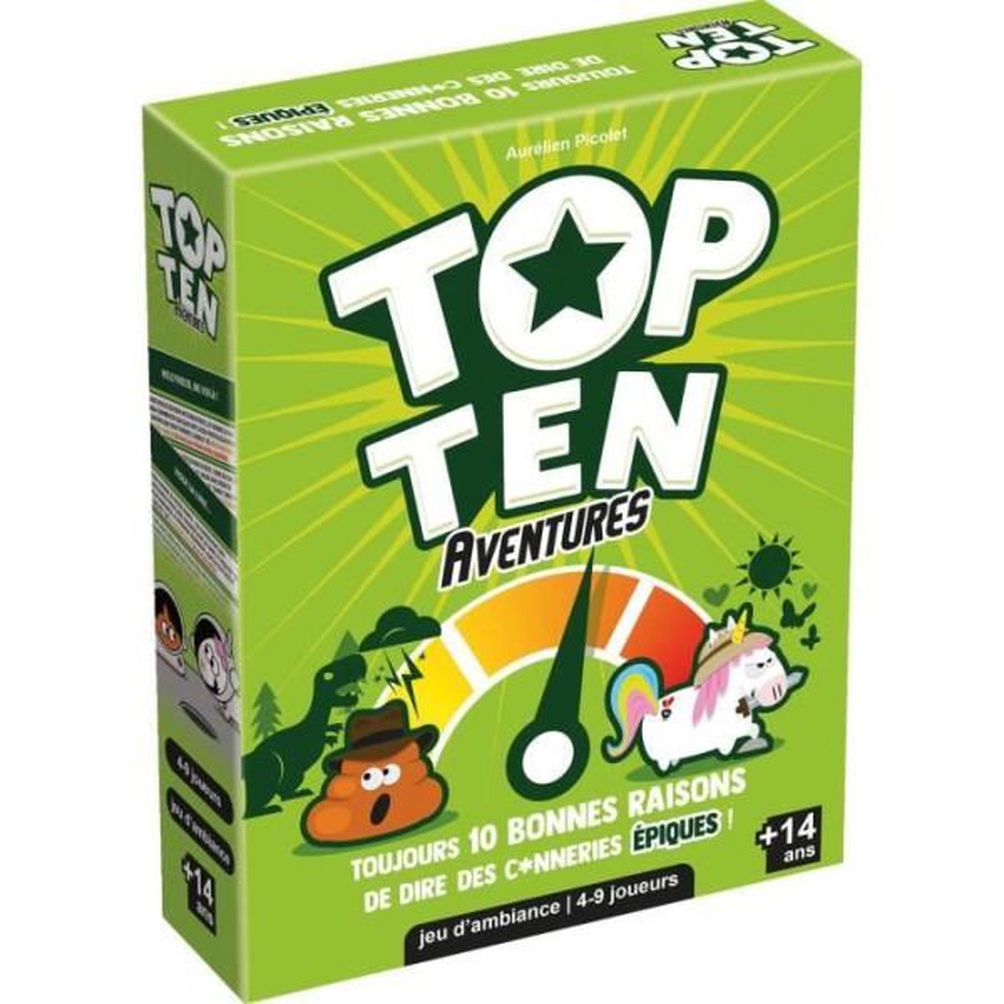 Voir la diapositive 2 : Asmodee Jeu d'ambiance Asmodee Top Ten Aventures