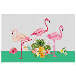 Paris Prix Set de Table à Motifs  Flamingo Beach  28x43cm Rose