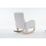 Voir la diapositive 6 : MERAX Fauteuil à Bascule Rocking Chair Avec Repose-pieds Extensible Blanc