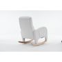 Voir la diapositive 6 : MERAX Fauteuil à Bascule Rocking Chair Avec Repose-pieds Extensible Blanc