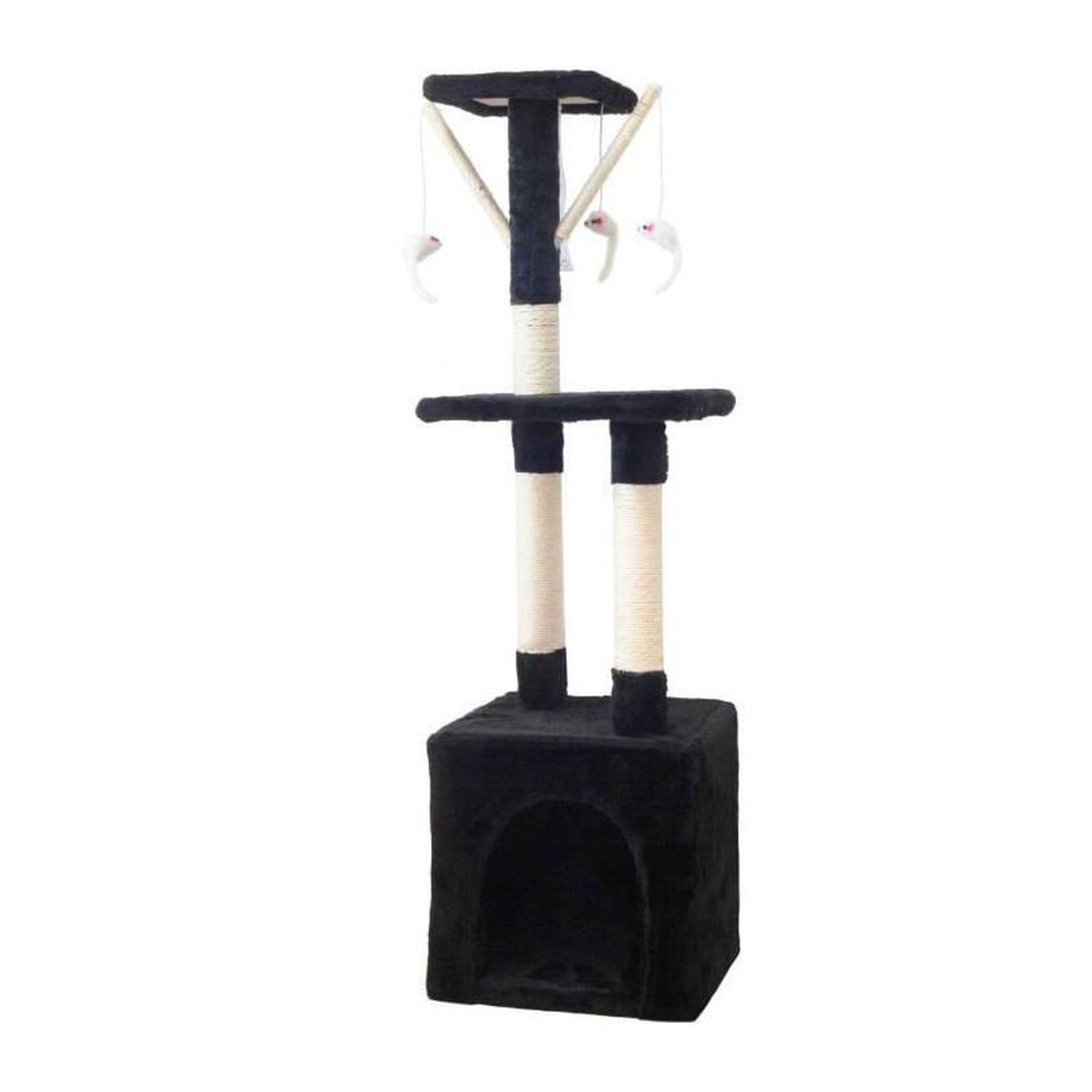 Voir la diapositive 2 : GENERIQUE Arbre a chat BETTY - 30 x 30 x 110 cm - Noir