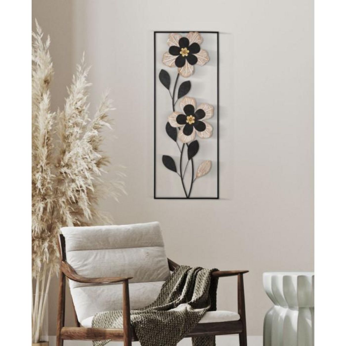 Paris Prix Décoration Murale Encadrée  Divaker  70cm Noir & Naturel