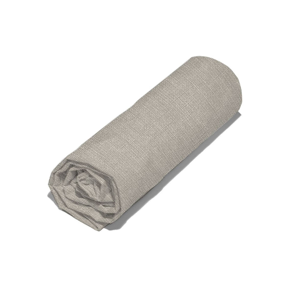 Drap housse uni en coton-lin 