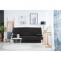 Voir la diapositive 2 : MARKET24 Banquette clic clac 3 places - Tissu noir - L 190 x P 92 cm - DREAM - Style Contemporain