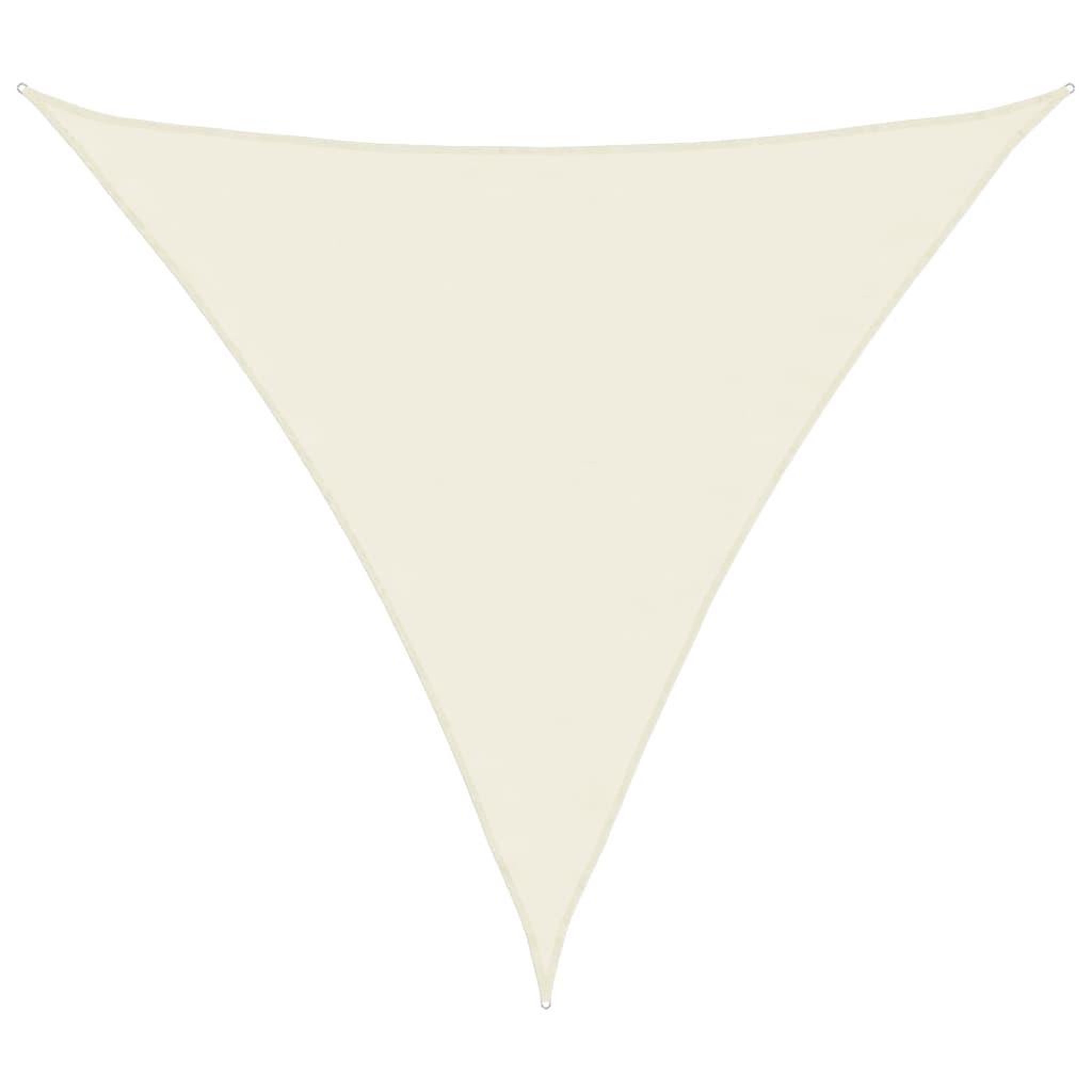 Voir la diapositive 2 : VIDAXL Voile de parasol tissu oxford triangulaire 4x4x4 m creme