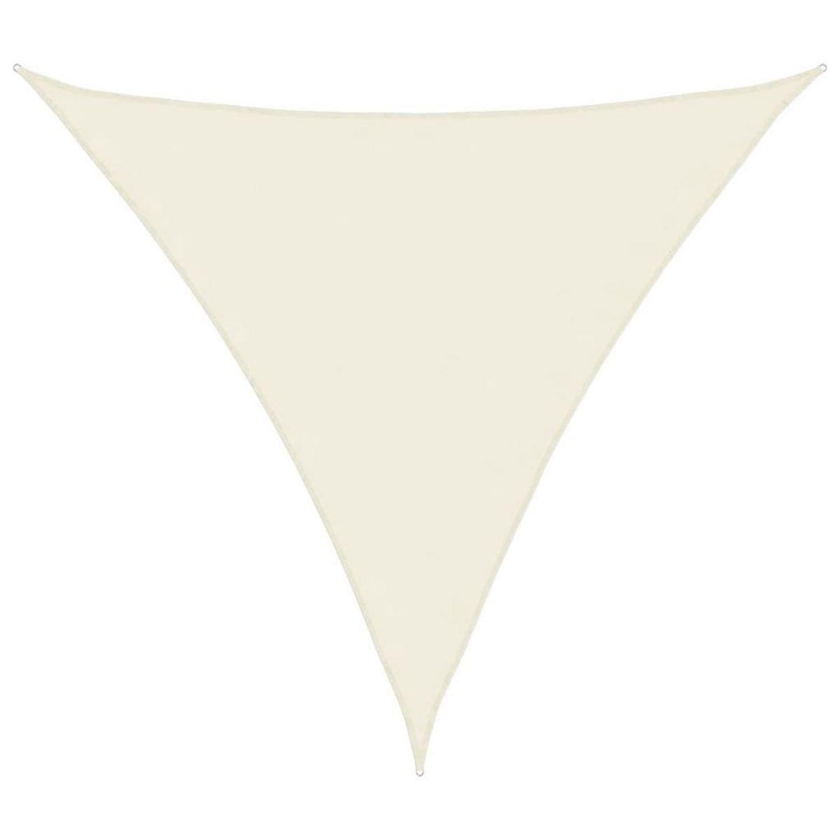 VIDAXL Voile de parasol tissu oxford triangulaire 4x4x4 m creme