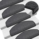 VIDAXL Tapis d'escalier 15 pcs Anthracite 65x24x4 cm