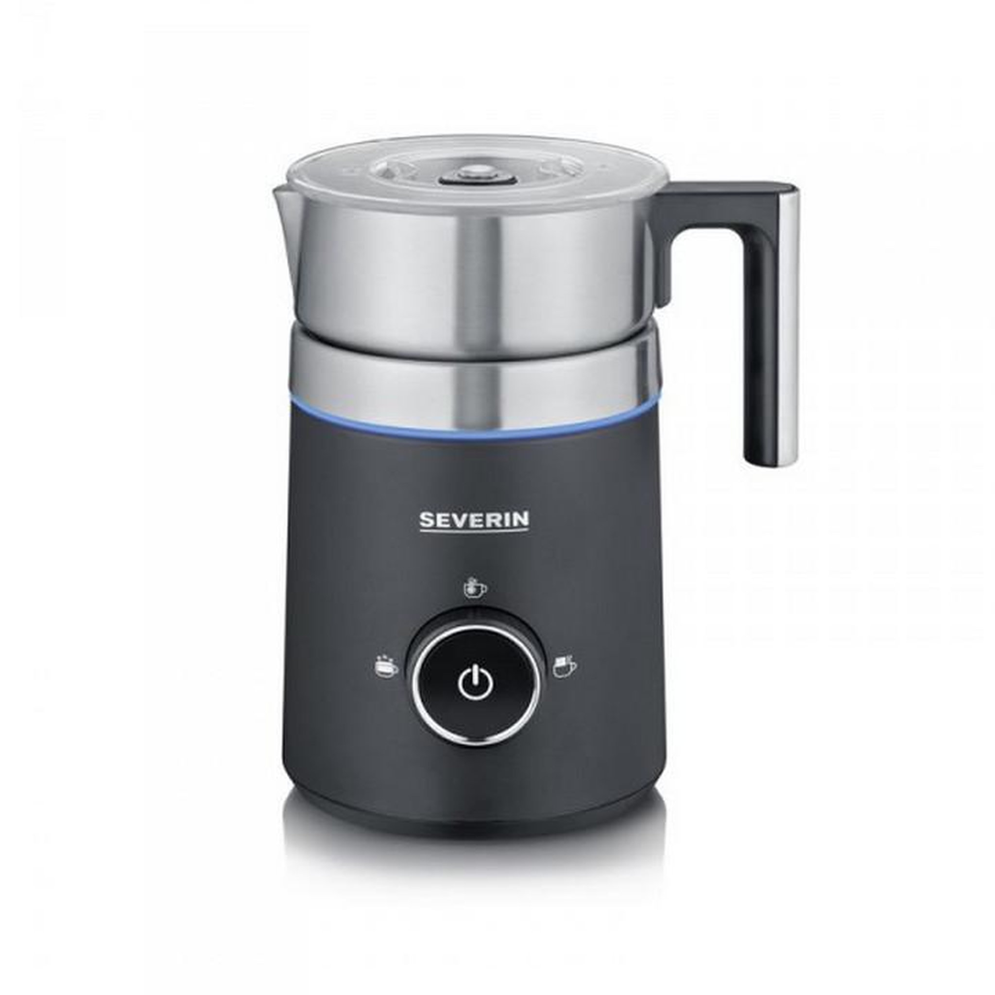 Voir la diapositive 1 : SEVERIN Emulsionneur de lait 500w 0.5l inox/noir - sm3585