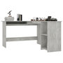 Voir la diapositive 3 : VIDAXL Bureau d'angle en forme de L Gris Beton Bois d'ingenierie