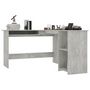 Voir la diapositive 3 : VIDAXL Bureau d'angle en forme de L Gris Beton Bois d'ingenierie