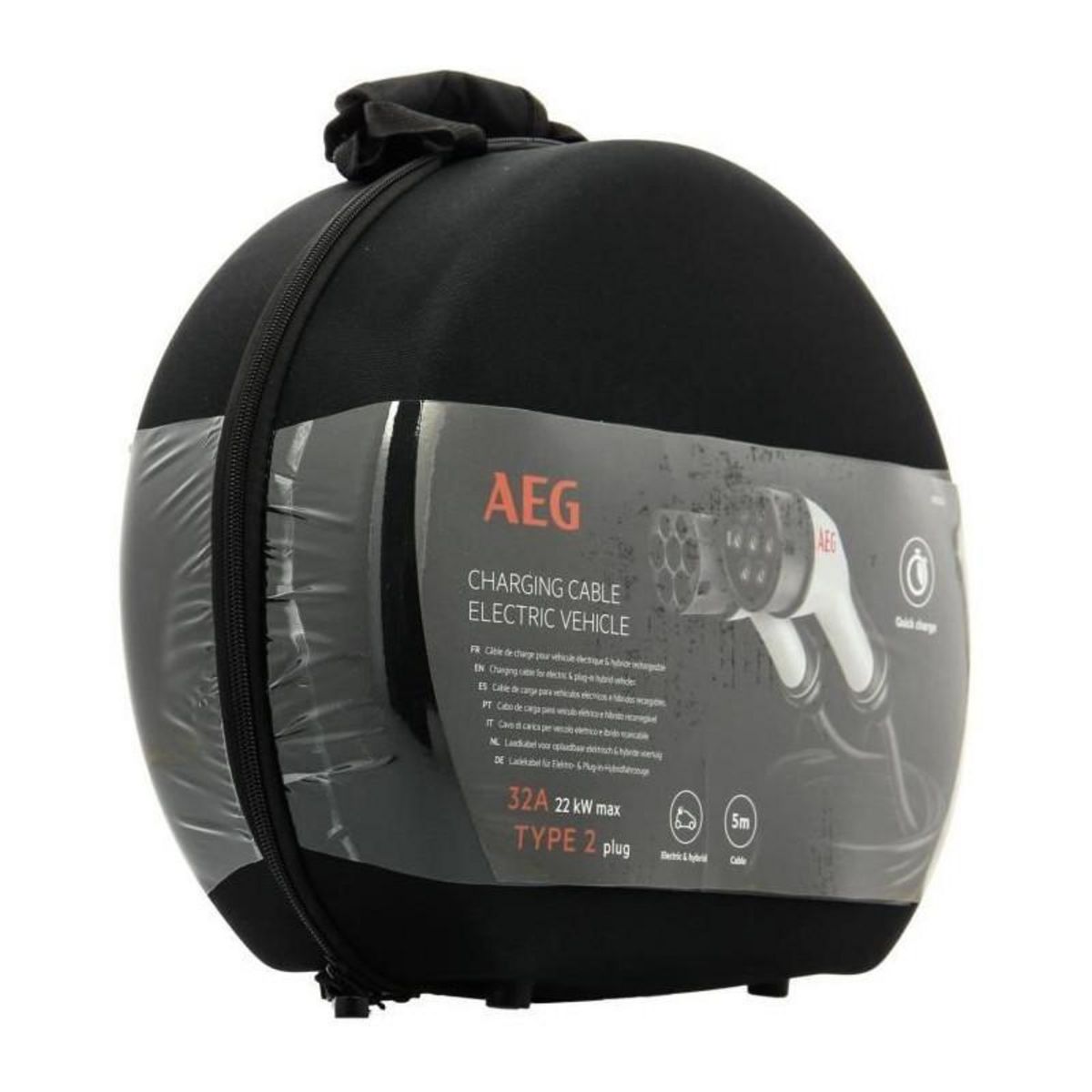AEG Câble de charge - AEG - 5124 - 32A pour véhicules électriques & hybrides rechargeables - 5m - Triphasé 32A 480V AC