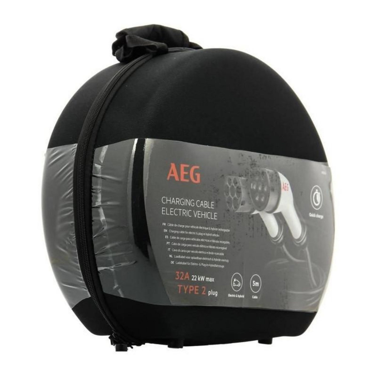 AEG Câble de charge - AEG - 5124 - 32A pour véhicules électriques & hybrides rechargeables - 5m - Triphasé 32A 480V AC