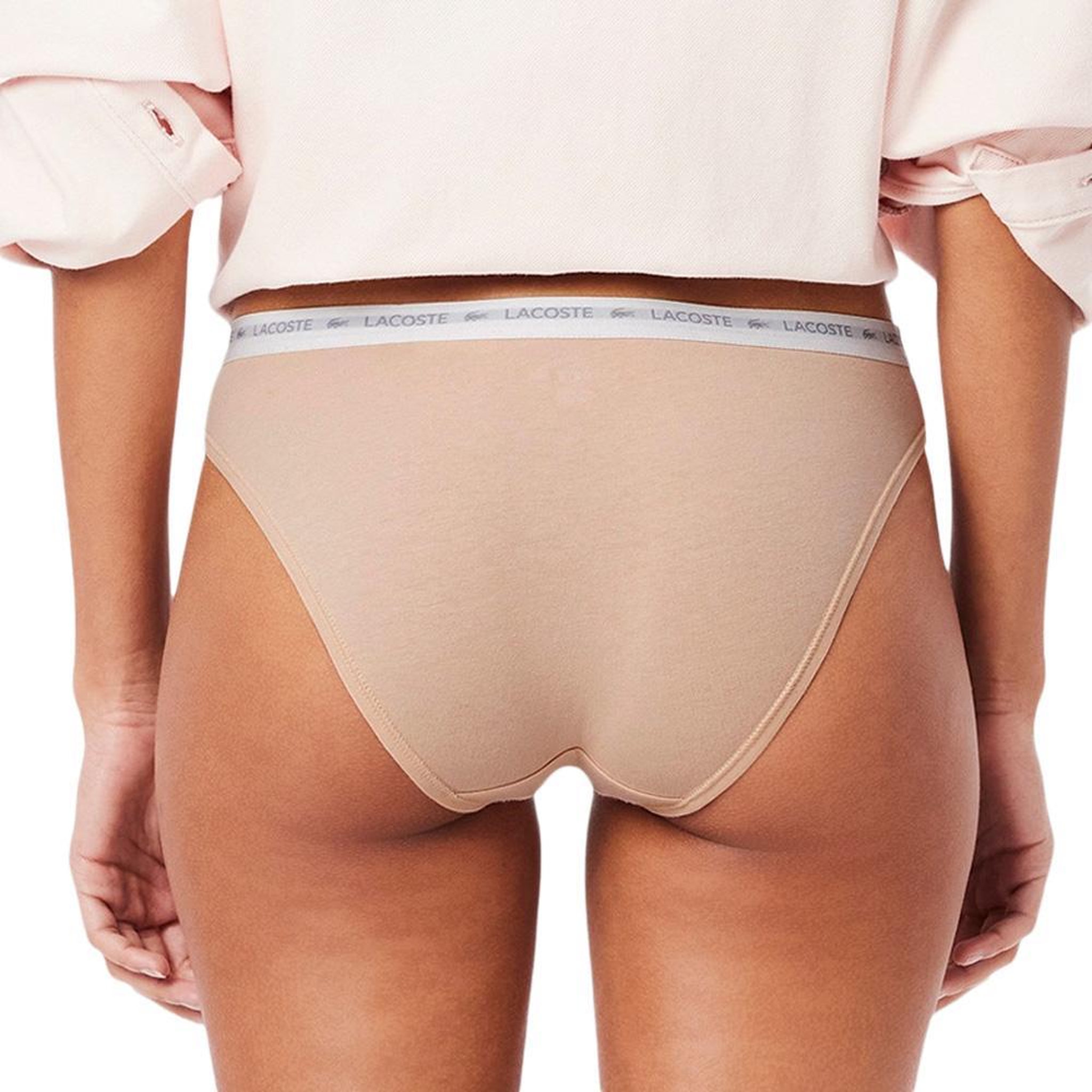 Voir la diapositive 3 : Lacoste X3 culottes beige femme lacoste coton stretch