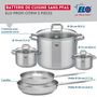 Voir la diapositive 2 : ELO Set de 2 Poêles de cuisson 24 et 28 cm et 3 faitouts 12, 14 et 26 cm Elo Profi Citrin