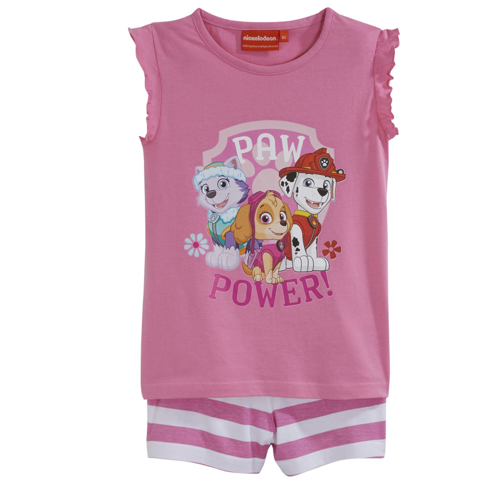 Pyjashort Fille Pat’Patrouille Bicolore – Pyjama Court Stella Love – Très Girly Et Confortable