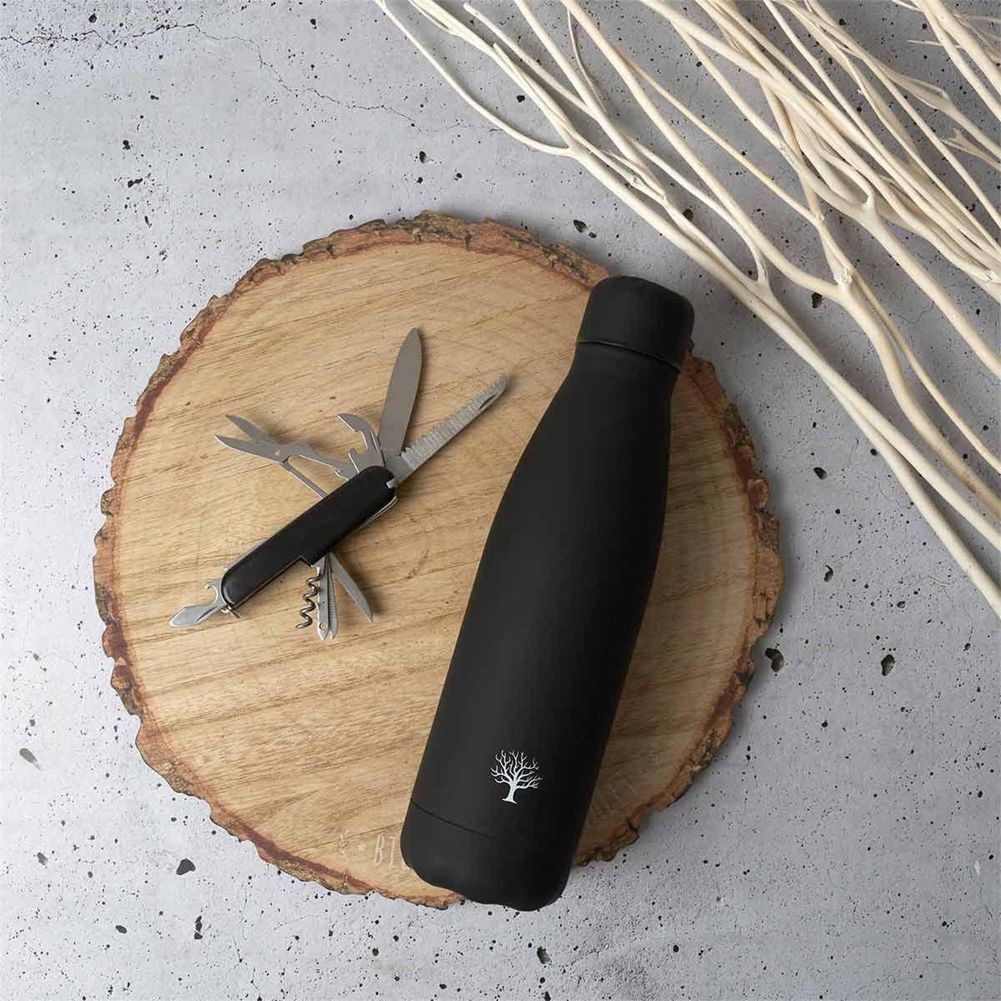 Voir la diapositive 6 : COOK CONCEPT Bouteille isotherme & couteau  coffret  26cm noir