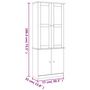 Voir la diapositive 6 : VIDAXL Vitrine en verre ALTA 77x35x186,5 cm bois de pin massif