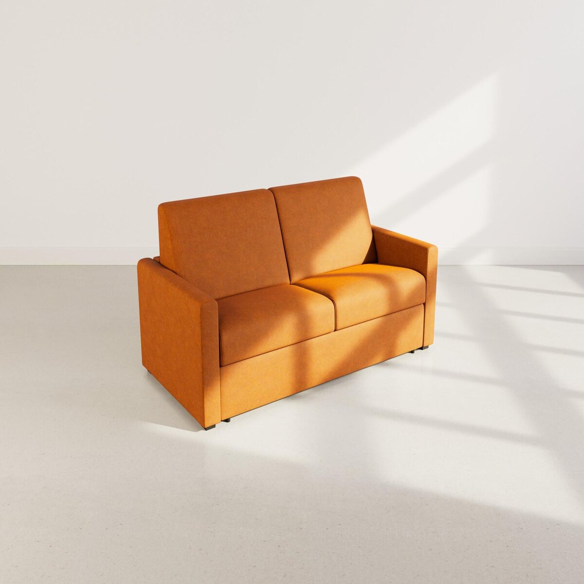 BEST MOBILIER Julia - canapé 3 places convertible express couchage quotidien 140 cm matelas 18 cm en tissu