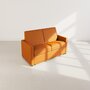 Voir la diapositive 3 : BEST MOBILIER Julia - canapé 3 places convertible express couchage quotidien 140 cm matelas 18 cm en tissu