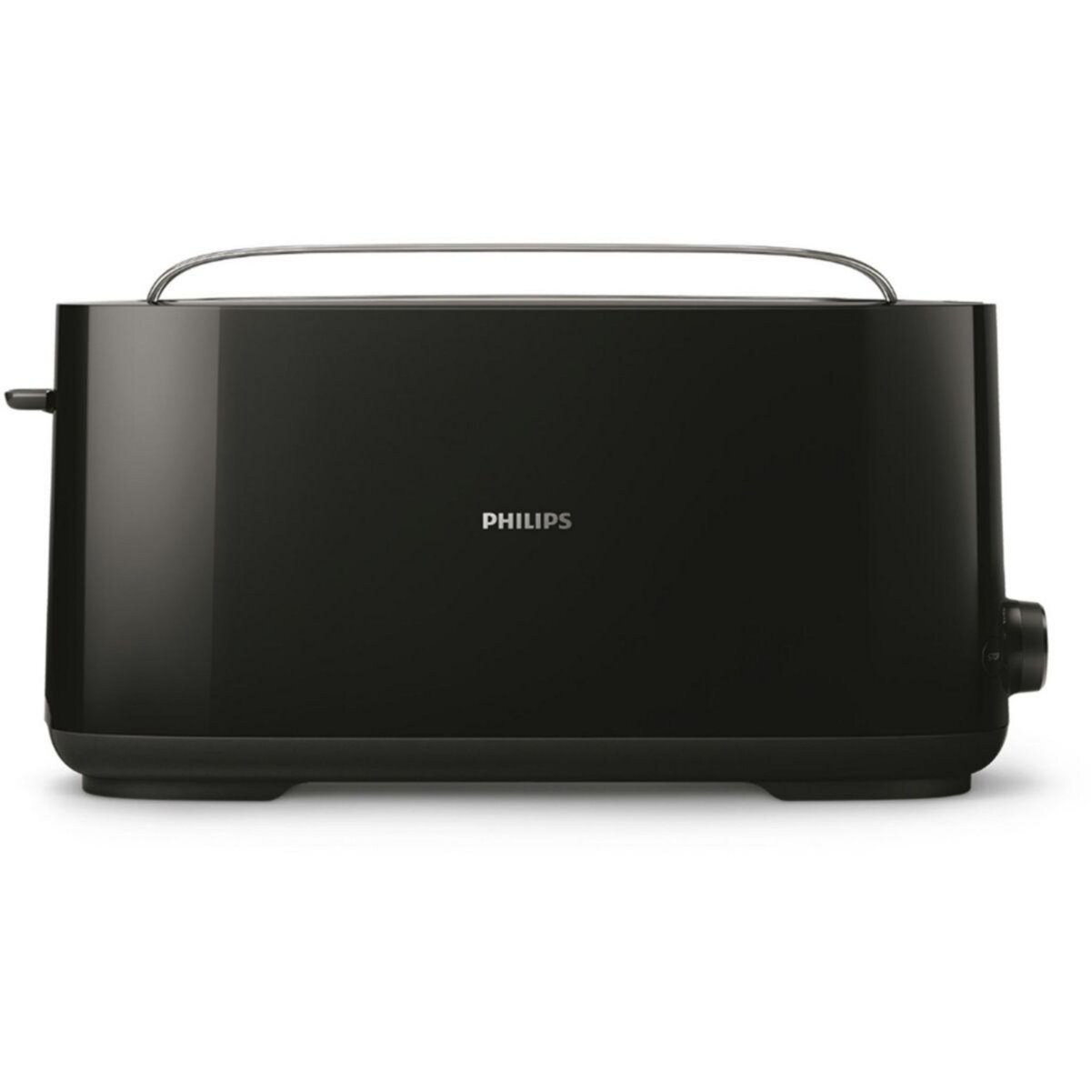 Philips Grille-pain HD2590/90 Toaster noir Daily, 1 fente longue, 830W
