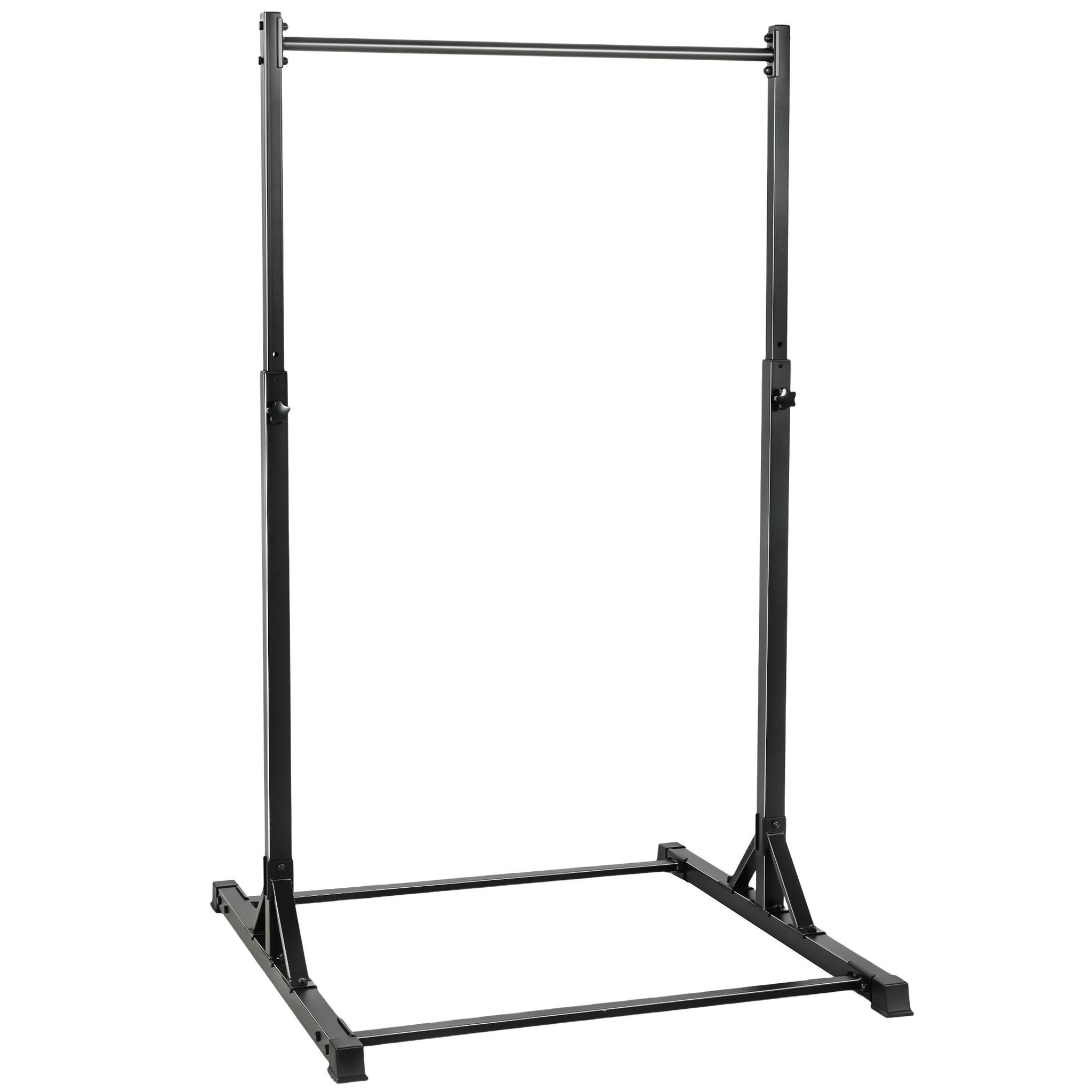 HOMCOM Barre de traction autoportante hauteur réglable 8 niv. Acier noir