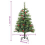 Voir la diapositive 6 : VIDAXL Sapin de Noël artificiel avec pommes de pin et baies 150 cm