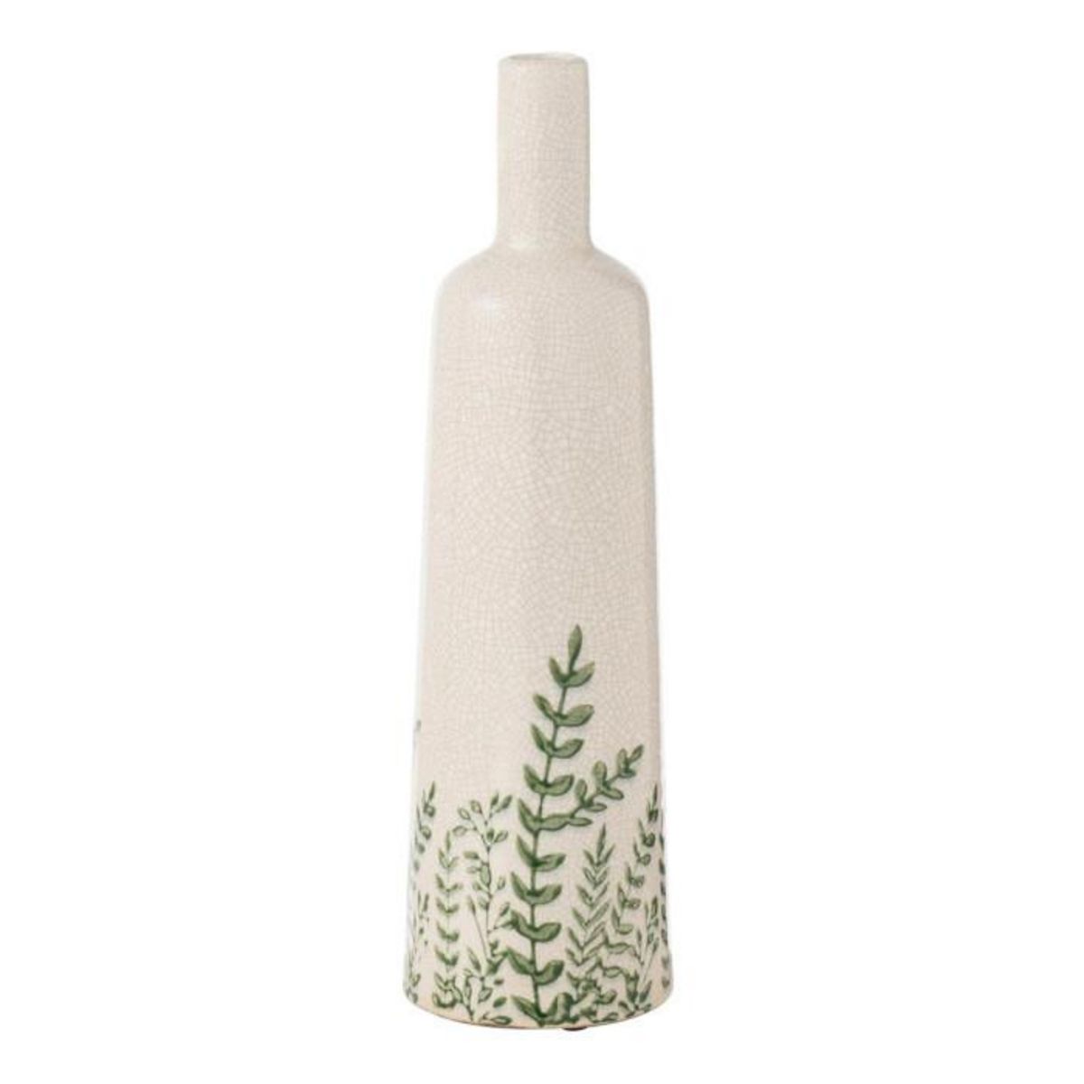 Paris Prix Vase Bouteille Déco  Ferny  40cm Vert & Blanc