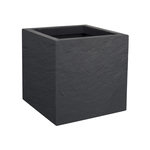Eda Jardinière carrée Volcania Up effet pierre 21 L Anthracite - Eda