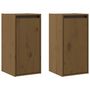 Voir la diapositive 2 : VIDAXL Armoires murales 2pcs Marron miel 30x30x60cm Bois de pin massif