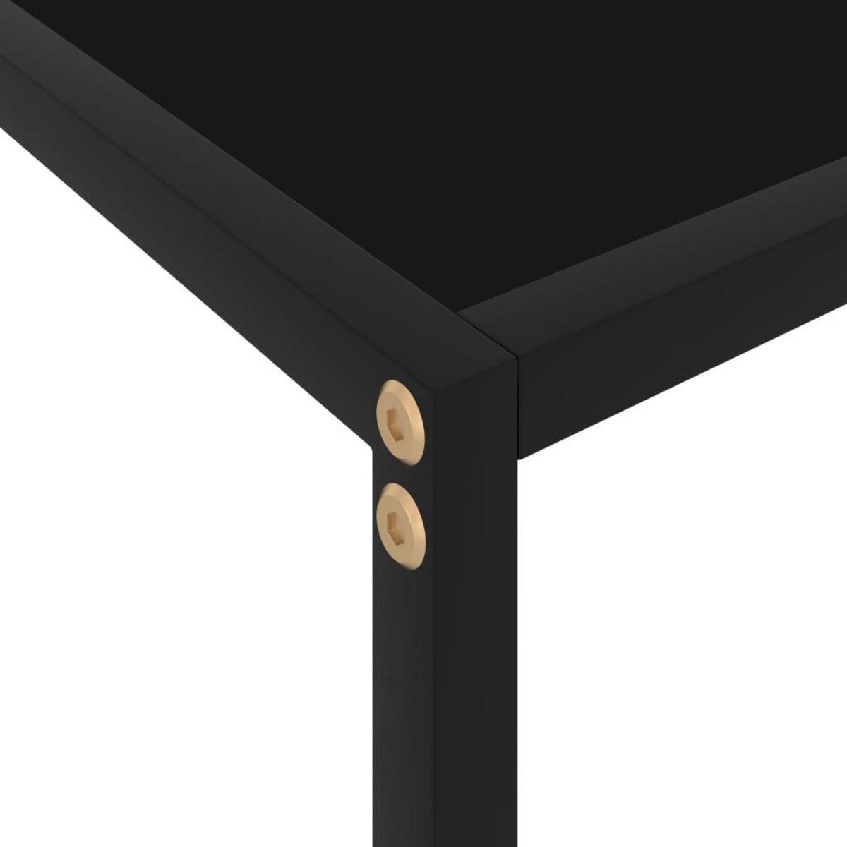 VIDAXL Table console Noir 80x35x75 cm Verre trempe