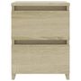 Voir la diapositive 5 : VIDAXL Tables de chevet 2 pcs Chene sonoma 30x30x40 cm Bois ingenierie