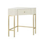 Voir la diapositive 1 : Paris Prix Console d'Angle Effet Marbre  Sharon  84cm Blanc & Or