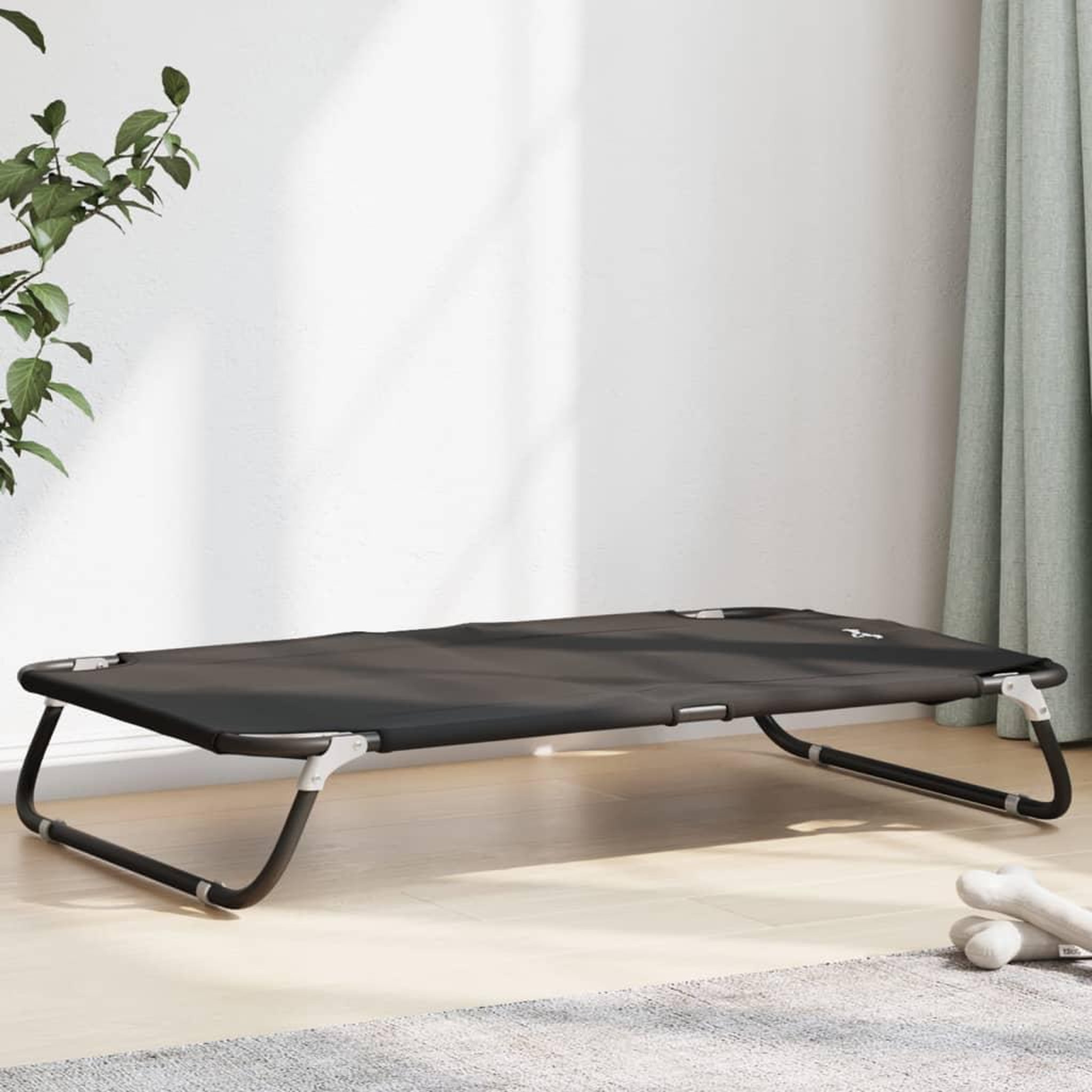 VIDAXL Lit pour chien pliable anthracite tissu Oxford et acier