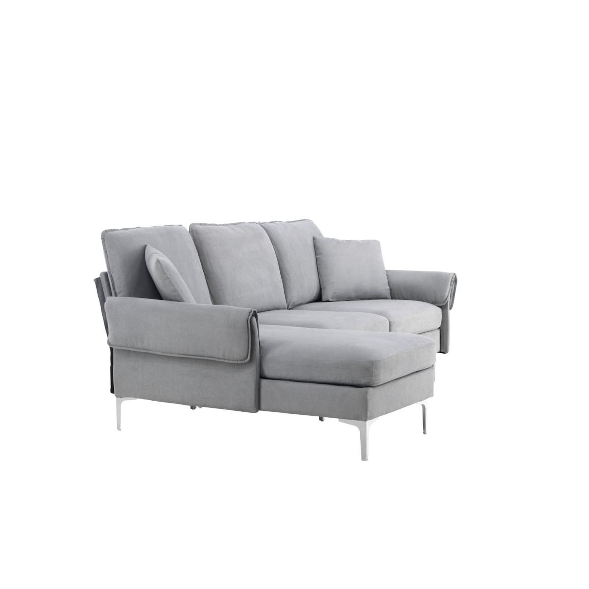 Voir la diapositive 3 : Paris Prix Canapé d'angle réversible  remis  241cm gris foncé