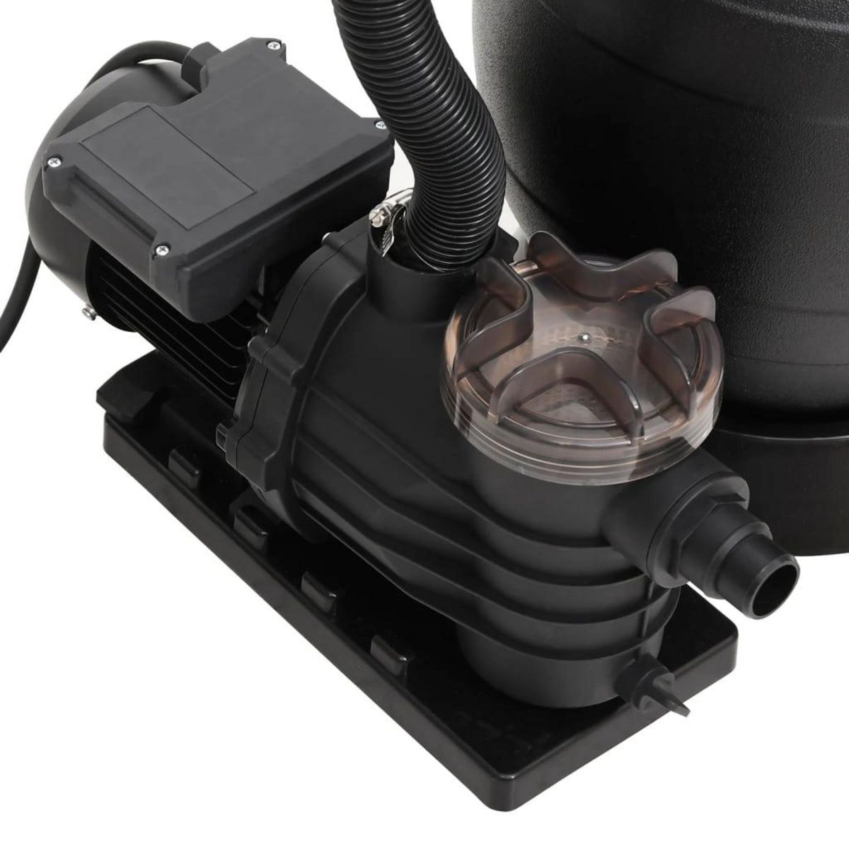 VIDAXL Filtre a sable de piscine avec prefiltre noir