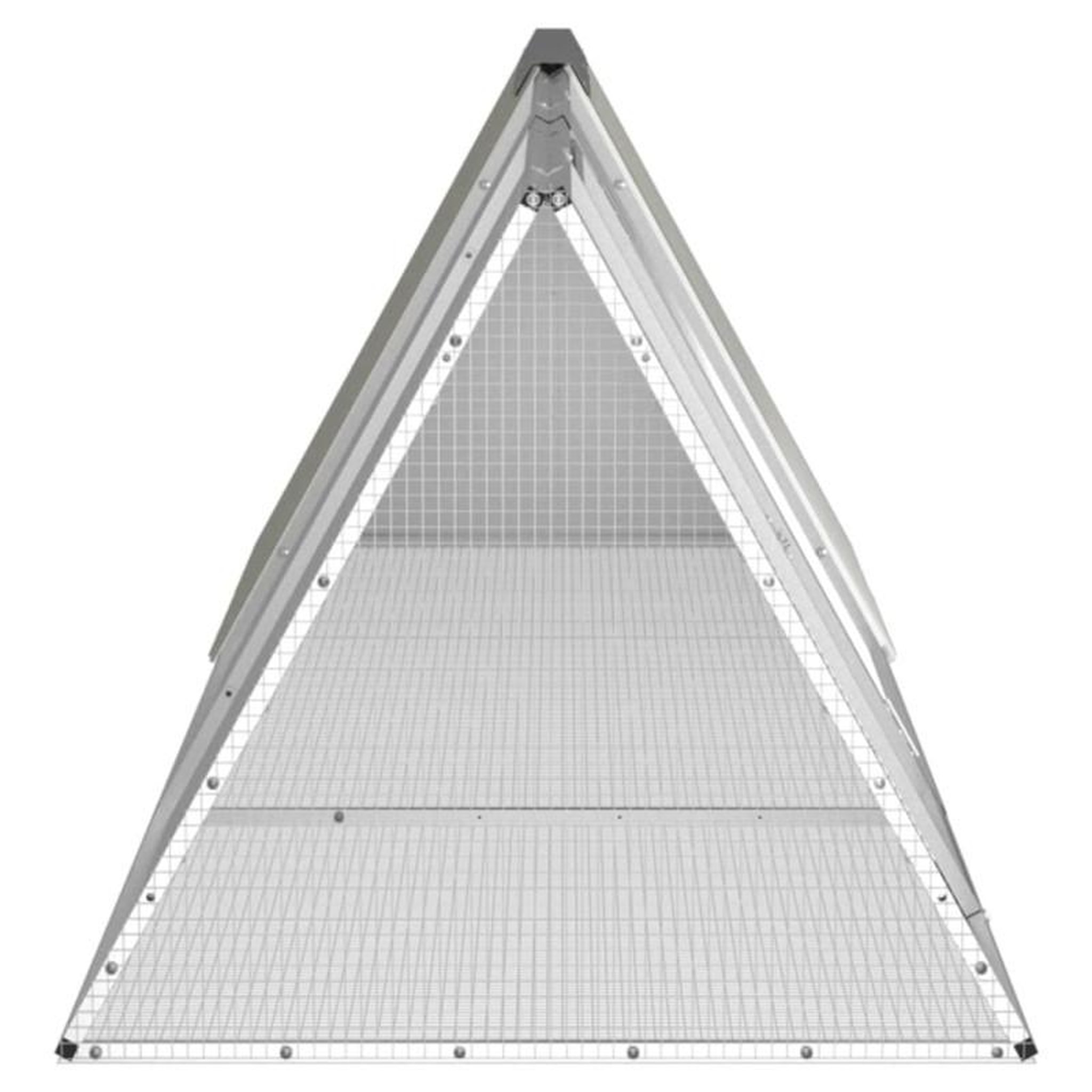 Voir la diapositive 4 : VIDAXL Cage pour lapin Gris 302,5x80,5x71 cm Acier galvanisé