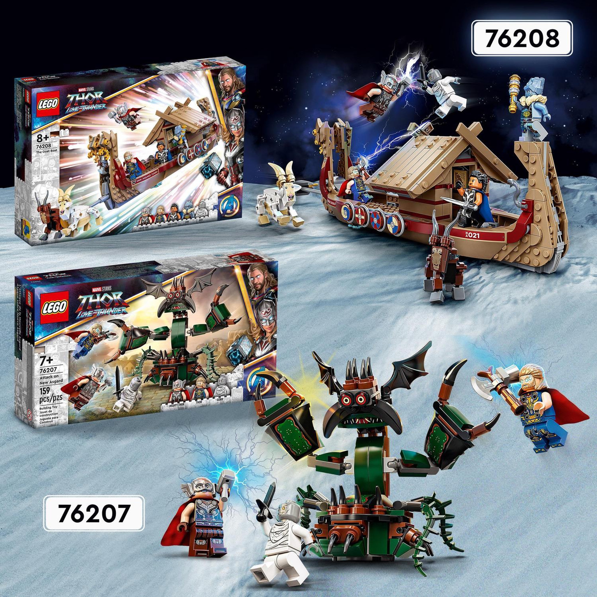 Voir la diapositive 6 : LEGO Marvel 76207 Attaque sur le Nouvel Asgard, Jouet à Construire avec Thor Avengers