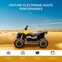 HOMCOM Quad buggy électrique enfant 12 V 3 Km/h max. effets lumineux et sonores jaune noir