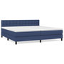 Voir la diapositive 2 : VIDAXL Sommier a lattes de lit avec matelas Bleu 200x200 cm Tissu