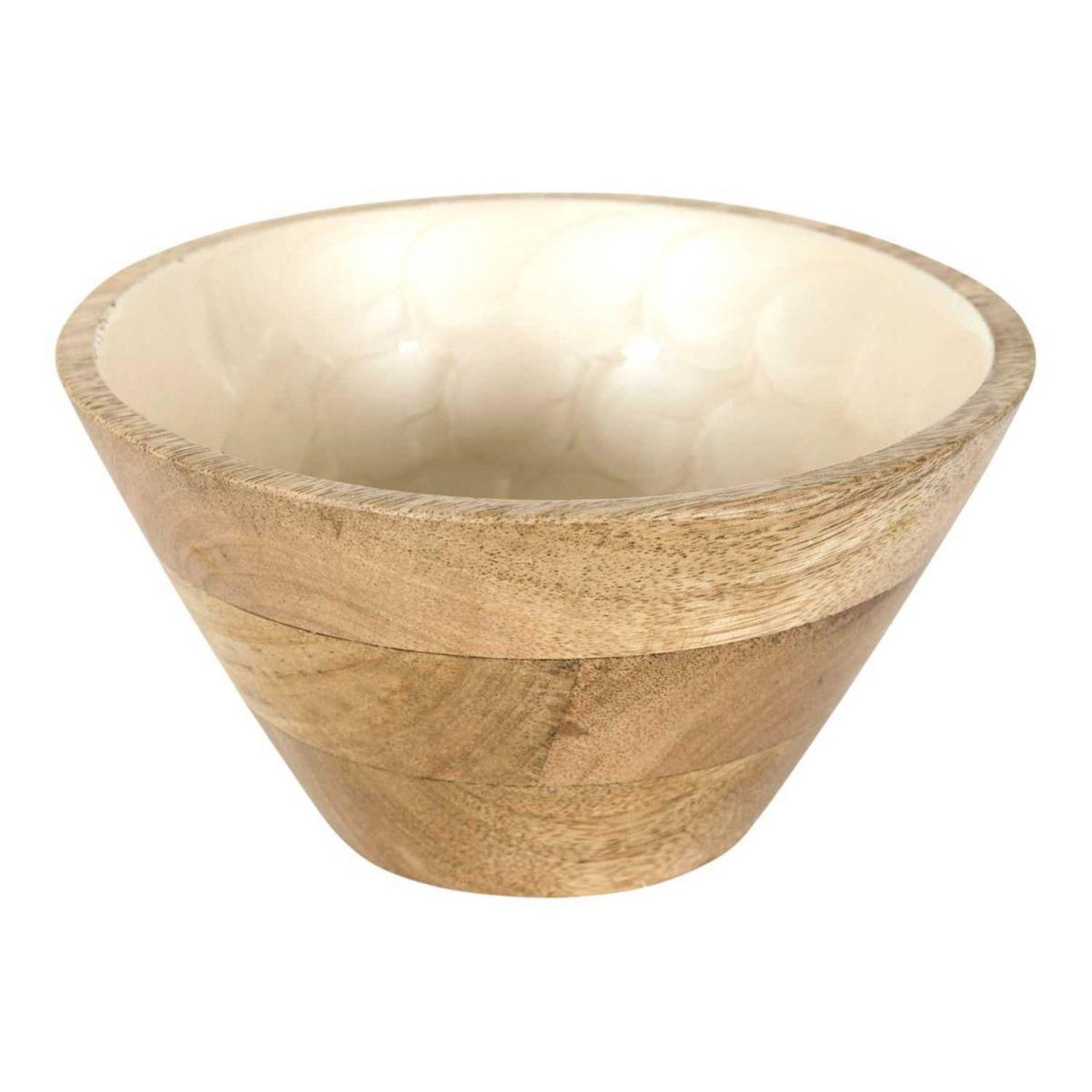 The Home Deco Factory Coupelle en Bois  Nerina  15cm Beige