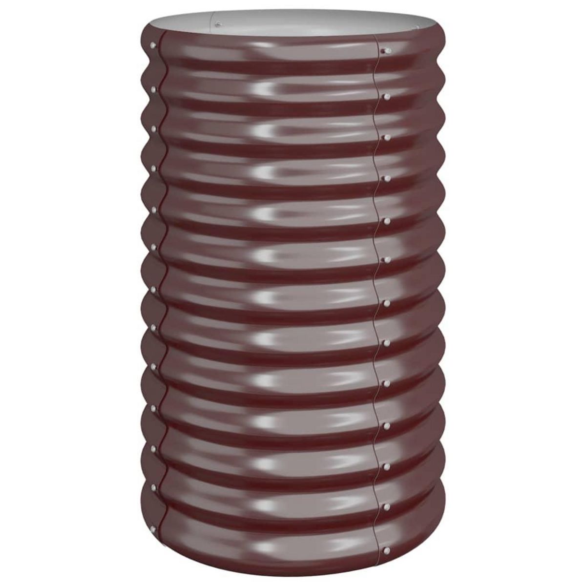 VIDAXL Jardiniere de jardin Acier enduit de poudre 40x40x68 cm Marron
