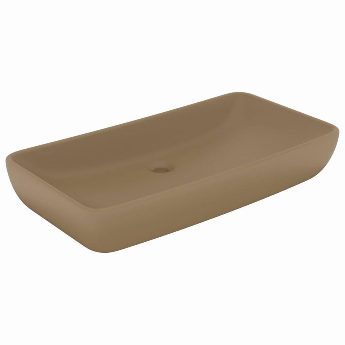 VIDAXL Lavabo de luxe rectangulaire Creme mat 71x38 cm Ceramique