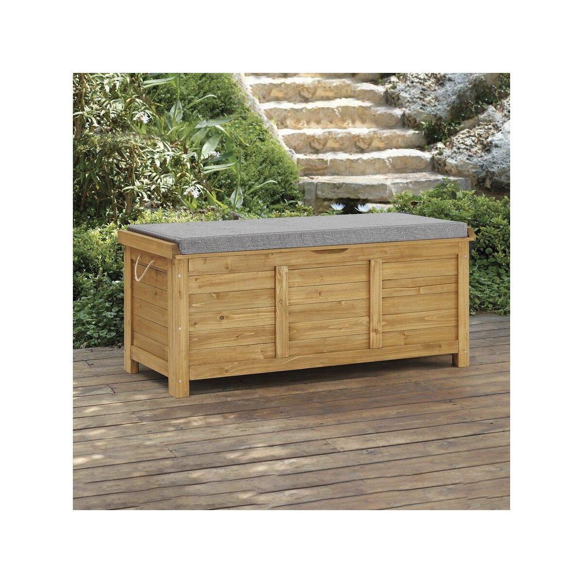 Habitat et Jardin Coffre de jardin  Gana  en bois - 125 x 60 x 54 cm - Marron