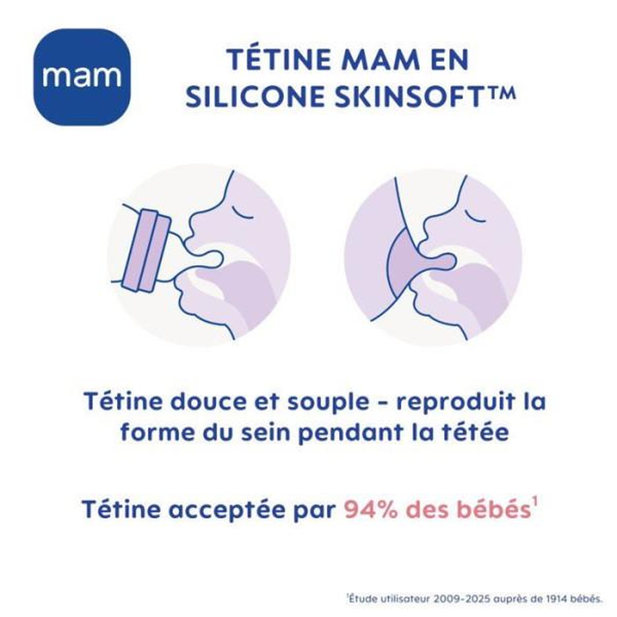 Voir la diapositive 5 : MAM Biberon - mam - easy start anti-colique - 160 ml - tétine débit 1 - sable