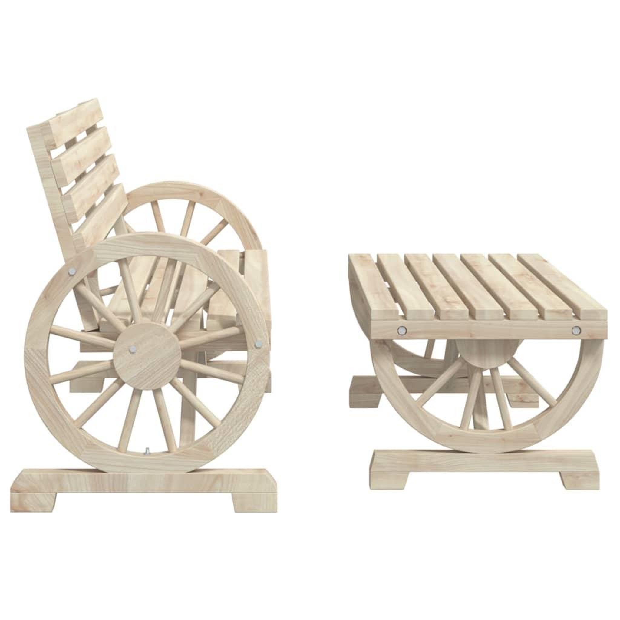 Voir la diapositive 4 : VIDAXL Salon de jardin 2 pcs bois de sapin massif