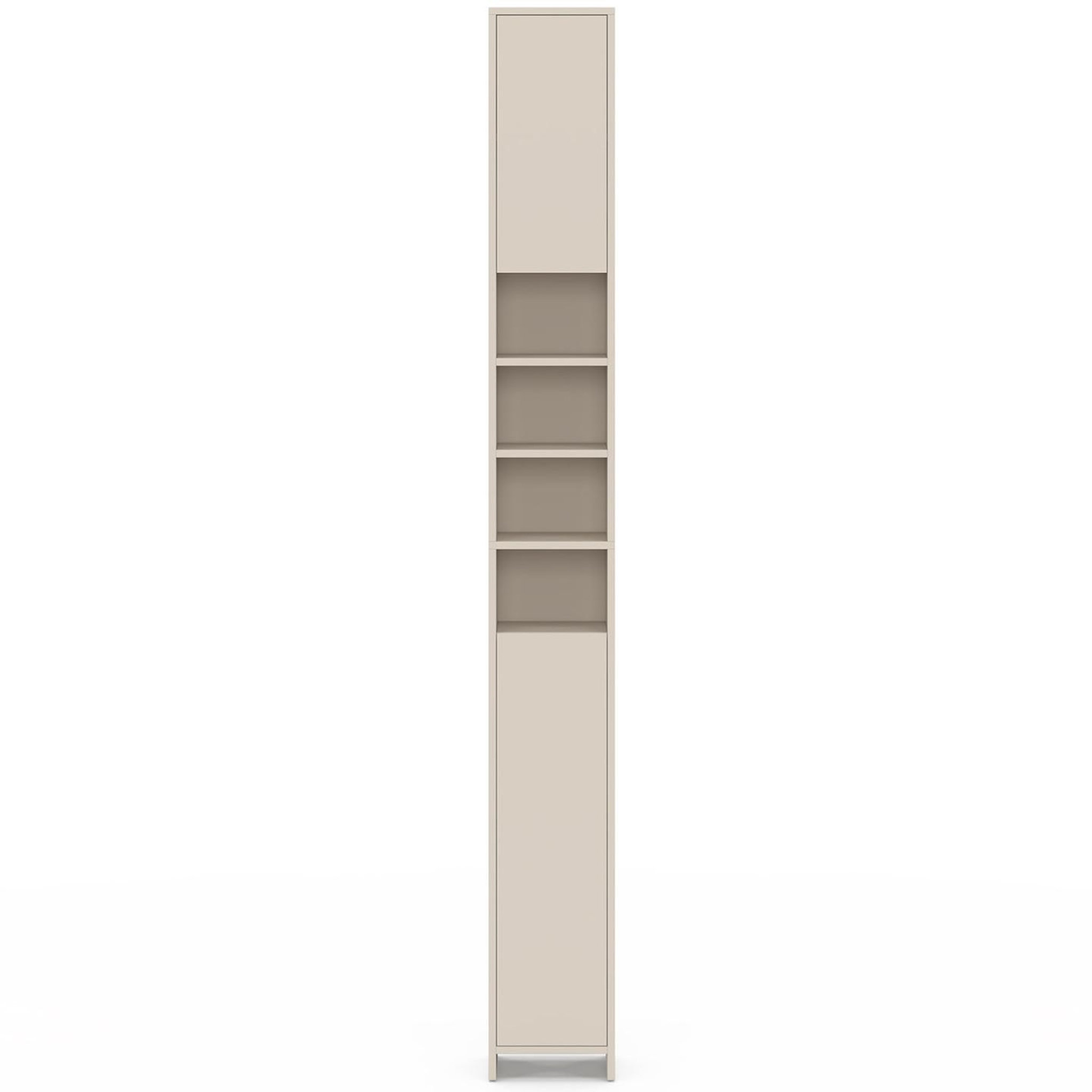 Voir la diapositive 3 : ID MARKET Meuble colonne salle de bain tomi 2 portes 4 niches beige